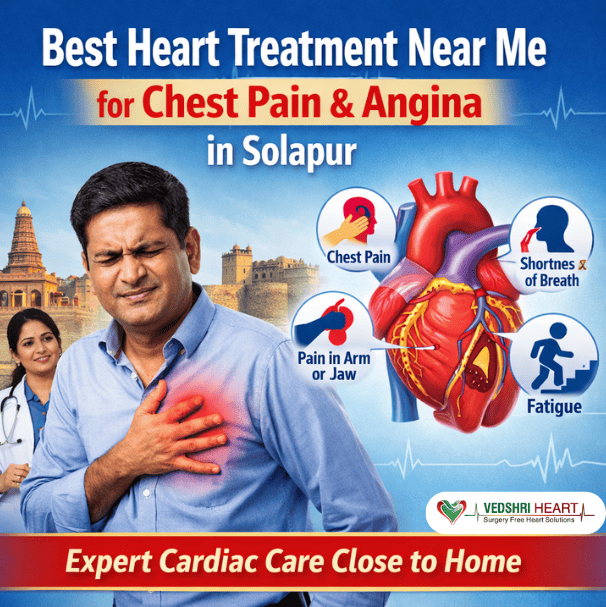 Best heart treatment near me for chest pain and angina in Solapur